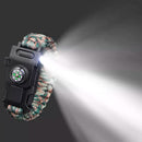 Pulseira Multifuncional De Sobrevivência com Bússola e Luz de Led.