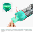 Garrafa de água portátil para cachorro e gato, alimentador de comida, bebedor, dispensador de cocô. 3 em 1