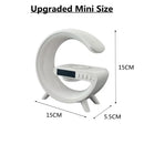 Caixa de Som  Carregador Sem Fio Bluetooth Lâmpada De Mesa LED e Relógio.