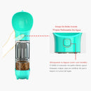 Garrafa de água portátil para cachorro e gato, alimentador de comida, bebedor, dispensador de cocô. 3 em 1